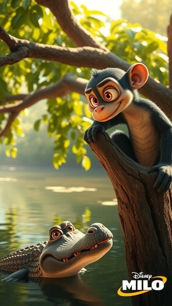 बंदर और मगरमच्छ की समझदारी