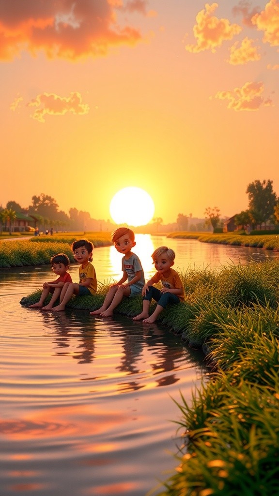 Children Celebrate a Clean River