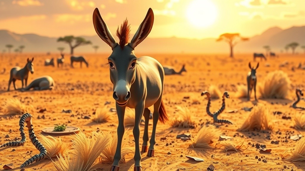 Story of Loin and Donkey for Kids