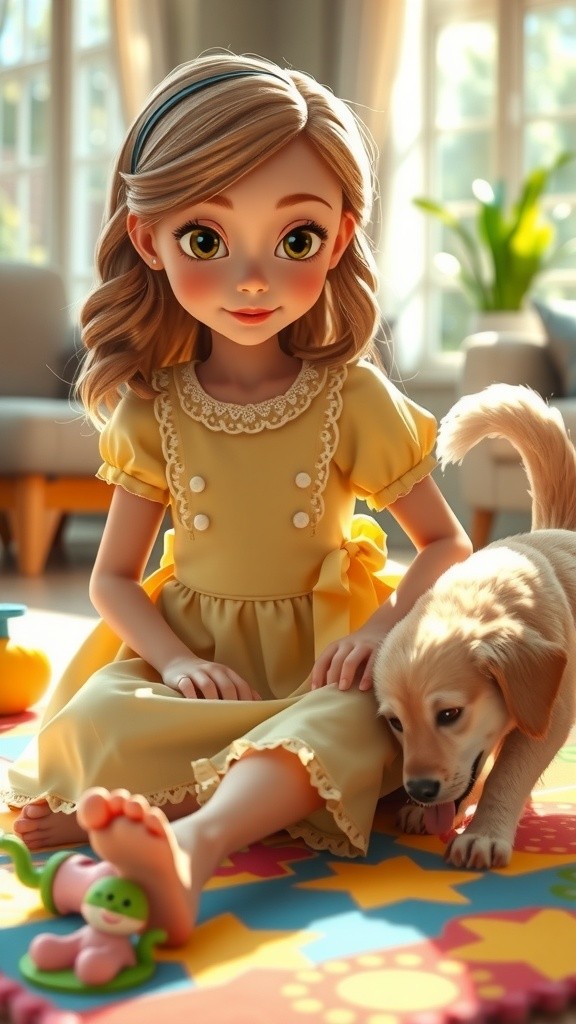 Baby and Puppy Playtime