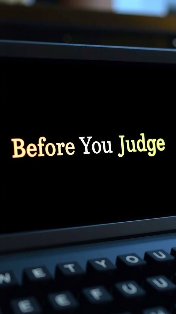 Before You Judge