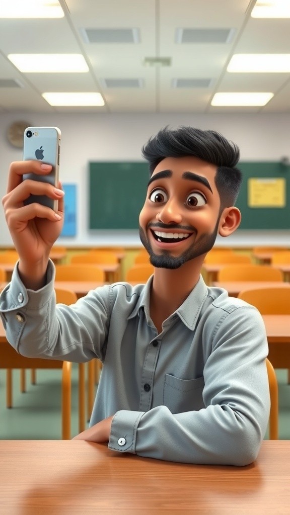 کلاس میں سیلفی اور ہوم ورک کا مذاق