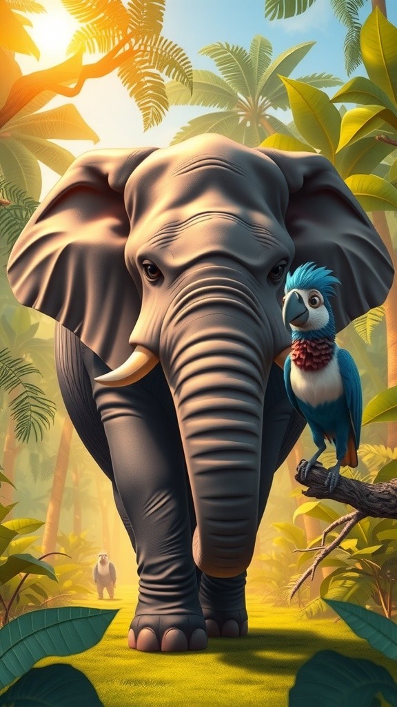 Ek Mota Hathi aur Chidiya ki Dosti