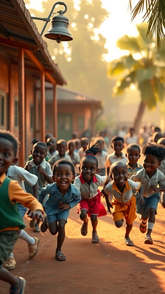 Cameroonian Village Girls Skipping Rope