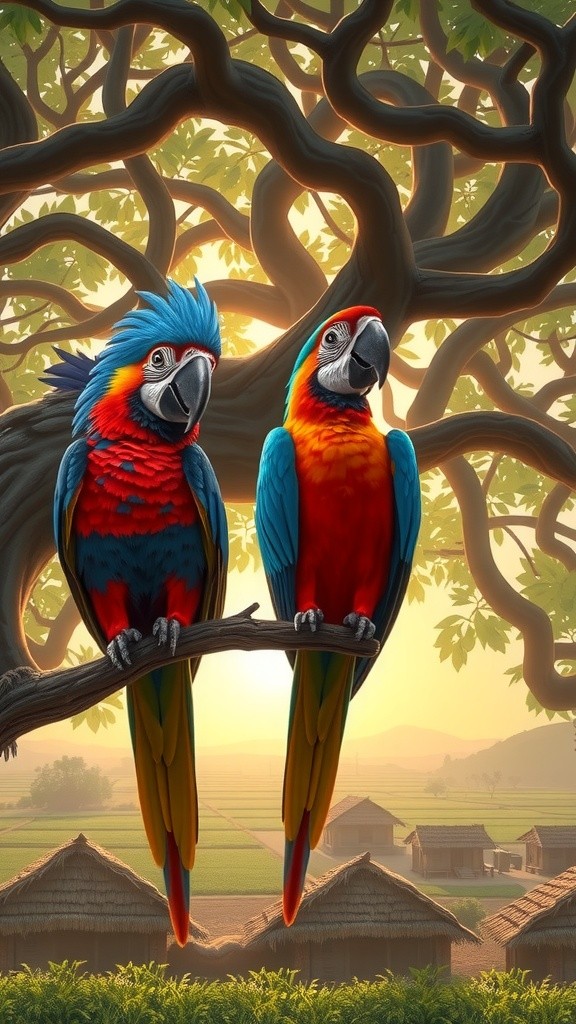 कबूतर और तोते की कहानी