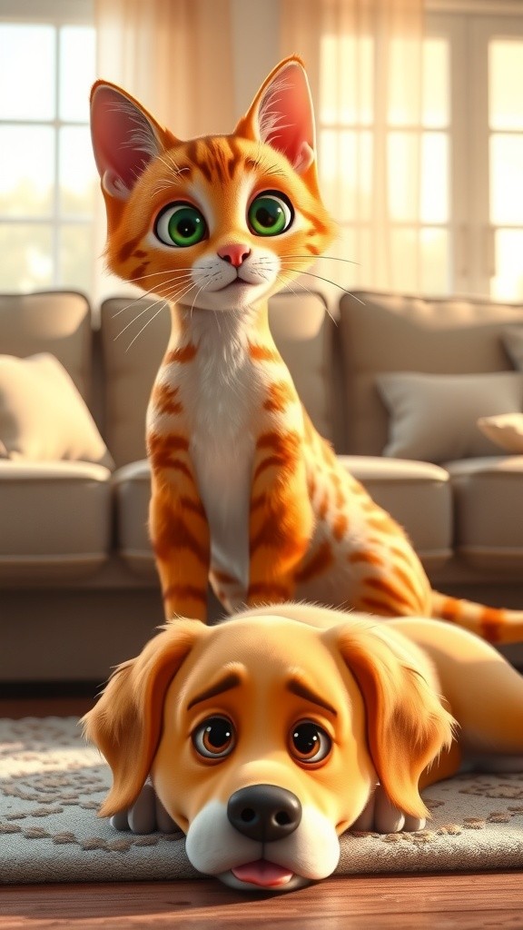 Cat and Dog Playtime