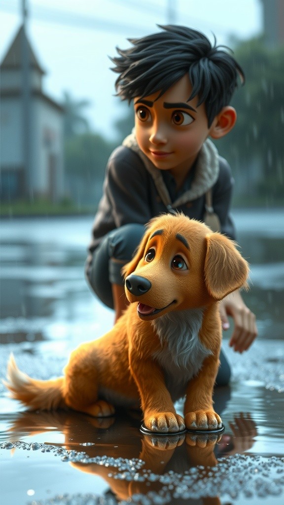 A Boy and His Lost Puppy (copy)