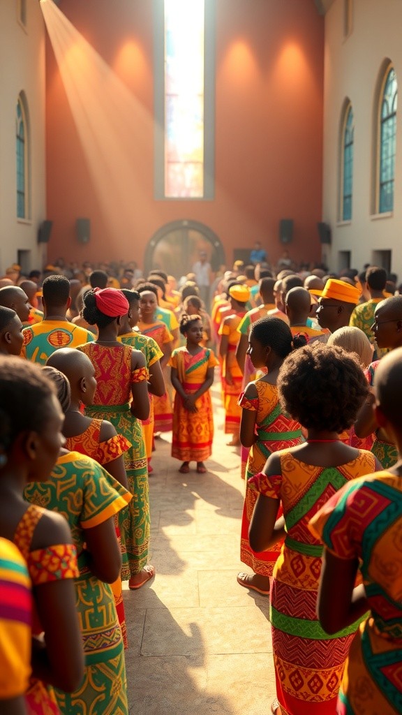 Julie and Family Worship in Ghanaian Church (copy)
