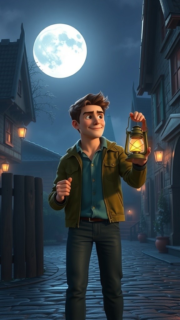 A Gentle Encounter in the Moonlight