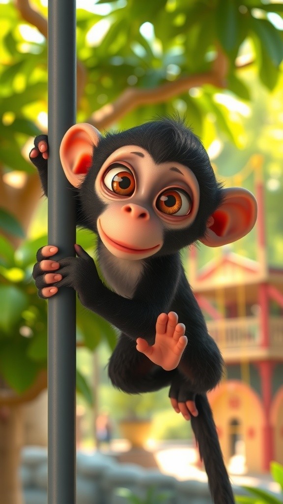 Baby Monkey's Orange Toy Adventure