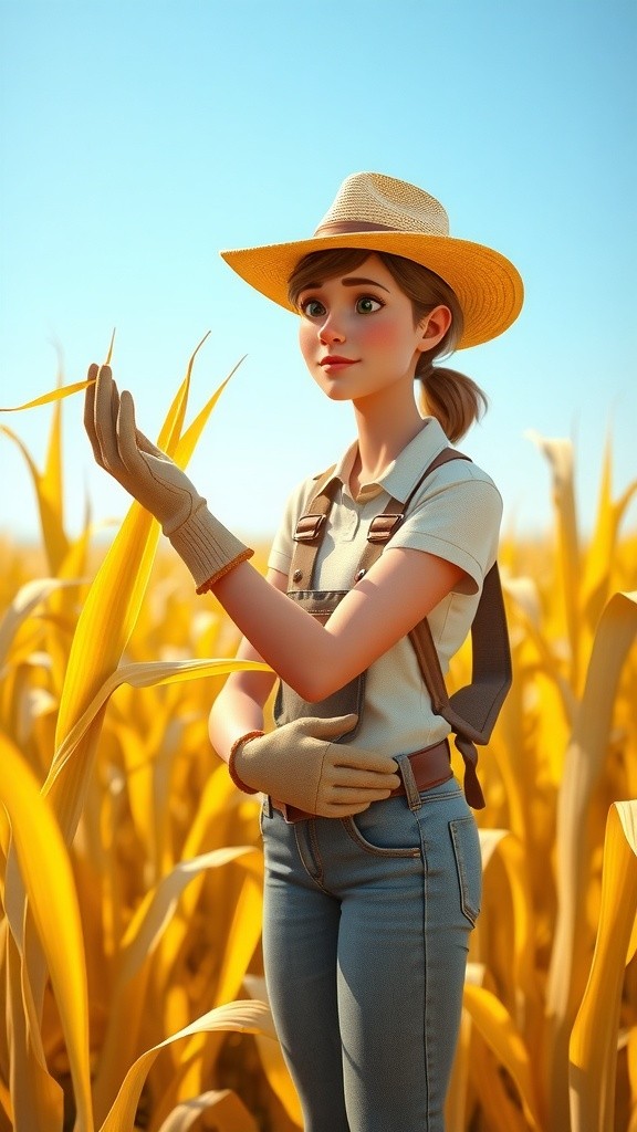 Lady Harvesting Plants on a Farm
