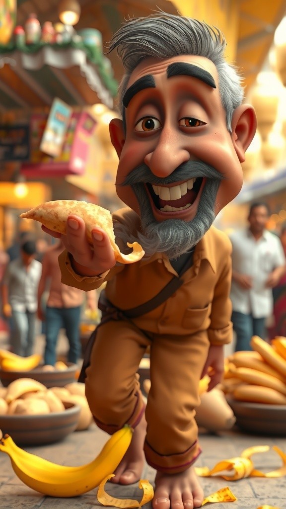 बंदर ने सारा समोसा छीन लिया! 😂🐒