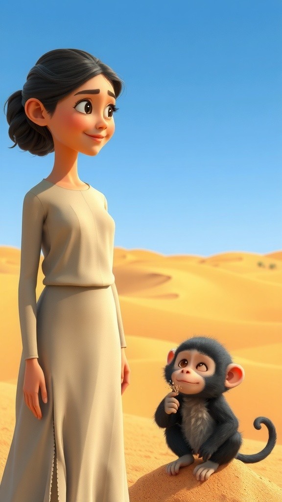 बूढ़ी माँ और बंदर की दोस्ती