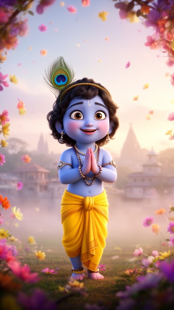 कृष्ण और खोया हुआ फूल: एक प्यारी कहानी