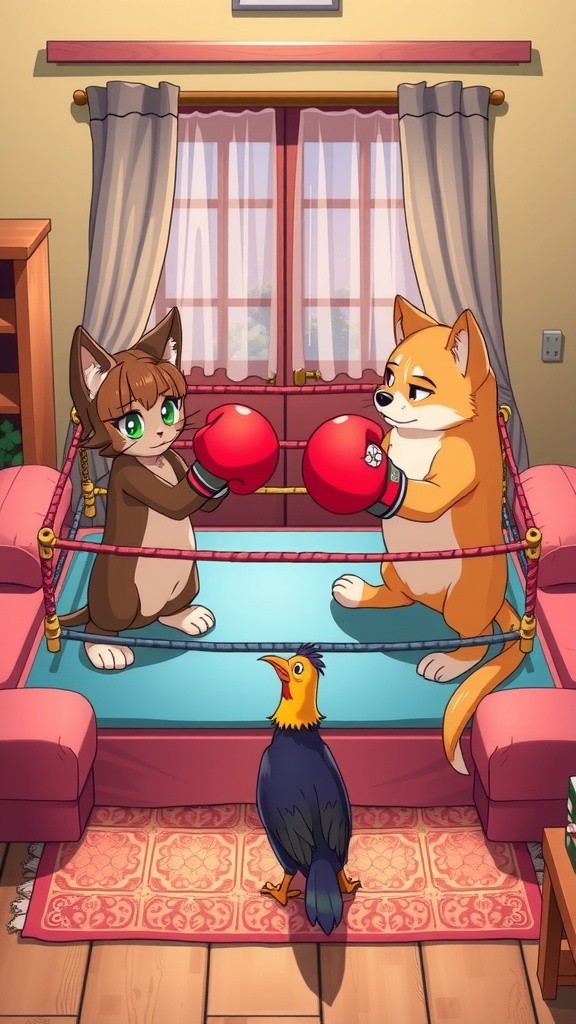 Feline Fury vs. Canine Combat