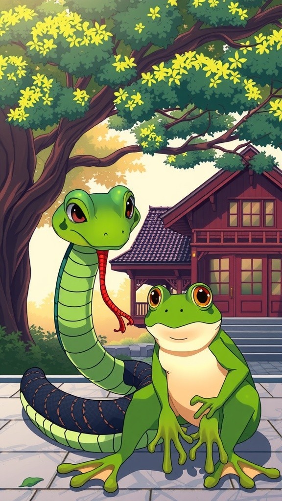Under the Tree: A Smoky Chat Between a Snake and a Frog