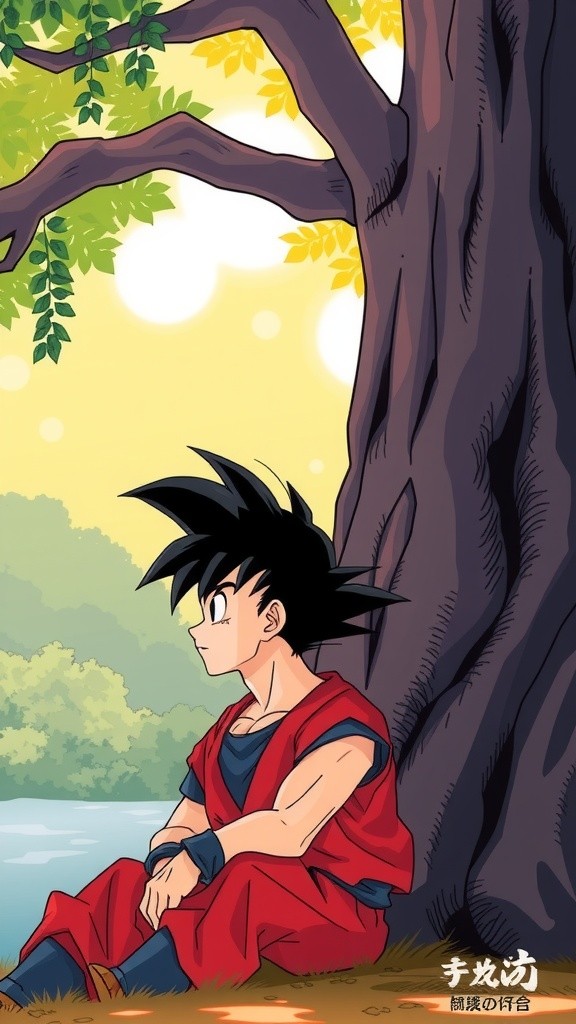 Goku's Reflection: A Moment of Peace Before the Challenge