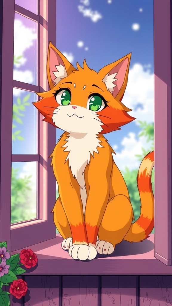 Kucing Oren yang Malu
