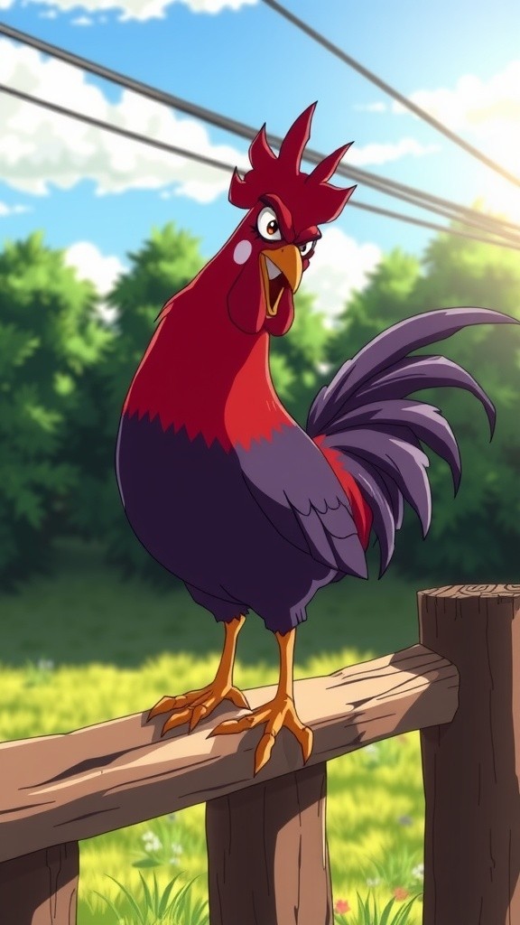 Ayam Jago Marah karena Alarm