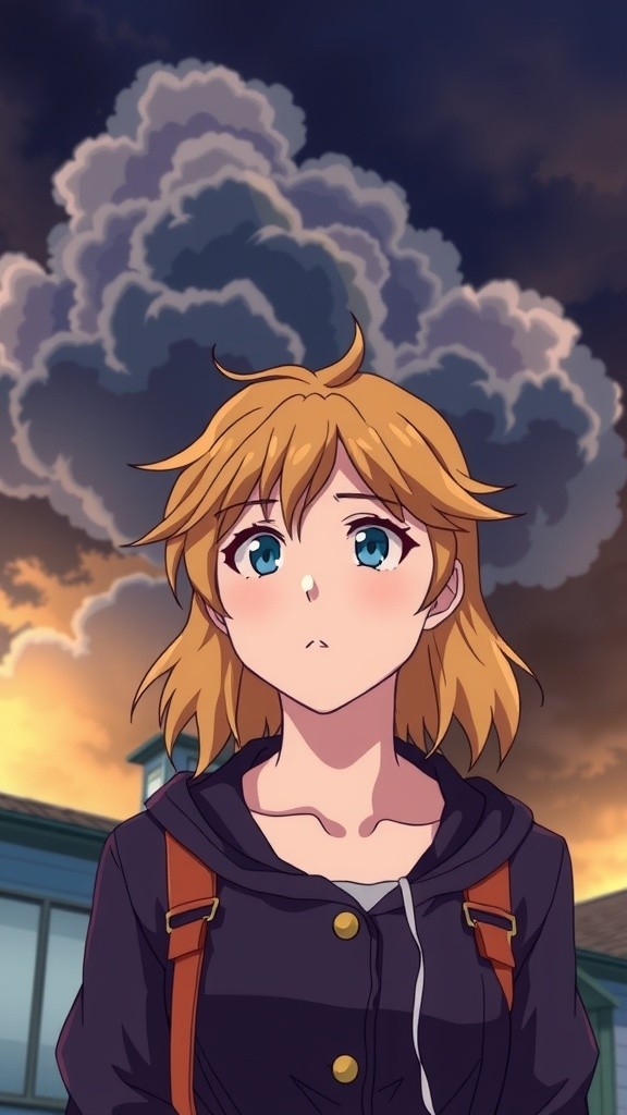 A Cute Girl's Helping Hand in Storm