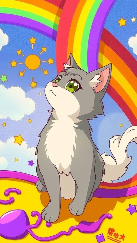 Mumu Si Kucing Pelangi yang Ceria