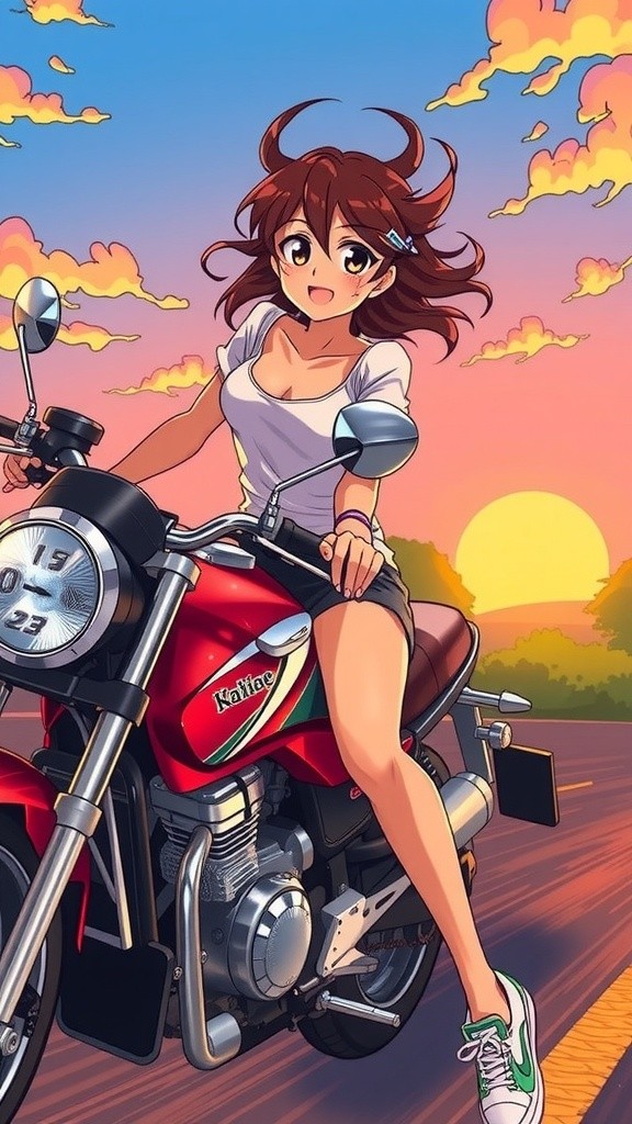 Kejutan Dina: Loncat dari Motor di Sore Hari!