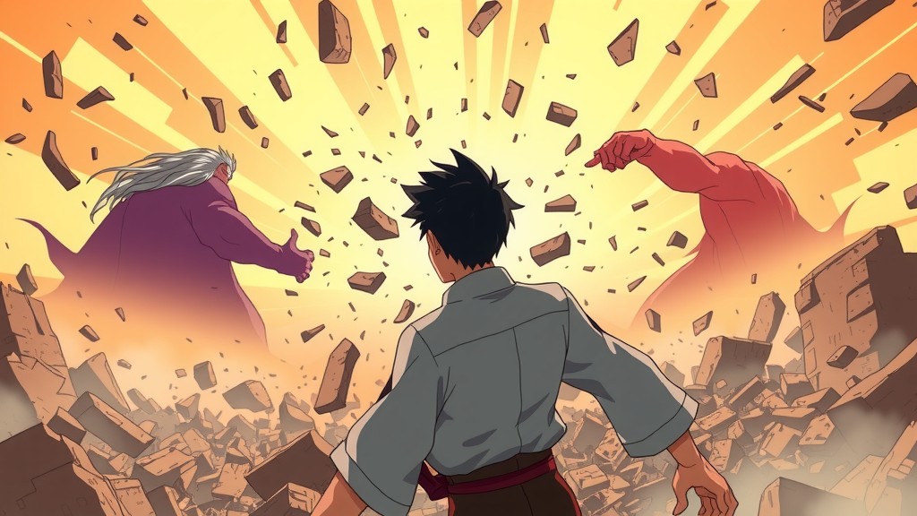 Clash of Shadows and Storms: An Epic Anime Duel