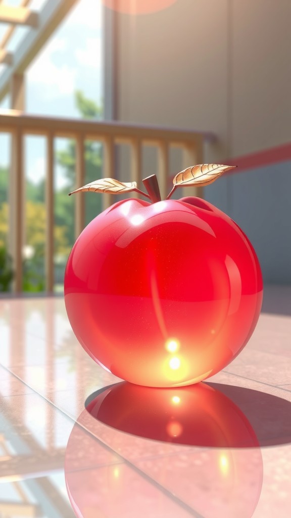 Prismatic Perfection: The Art of the Glass Peach