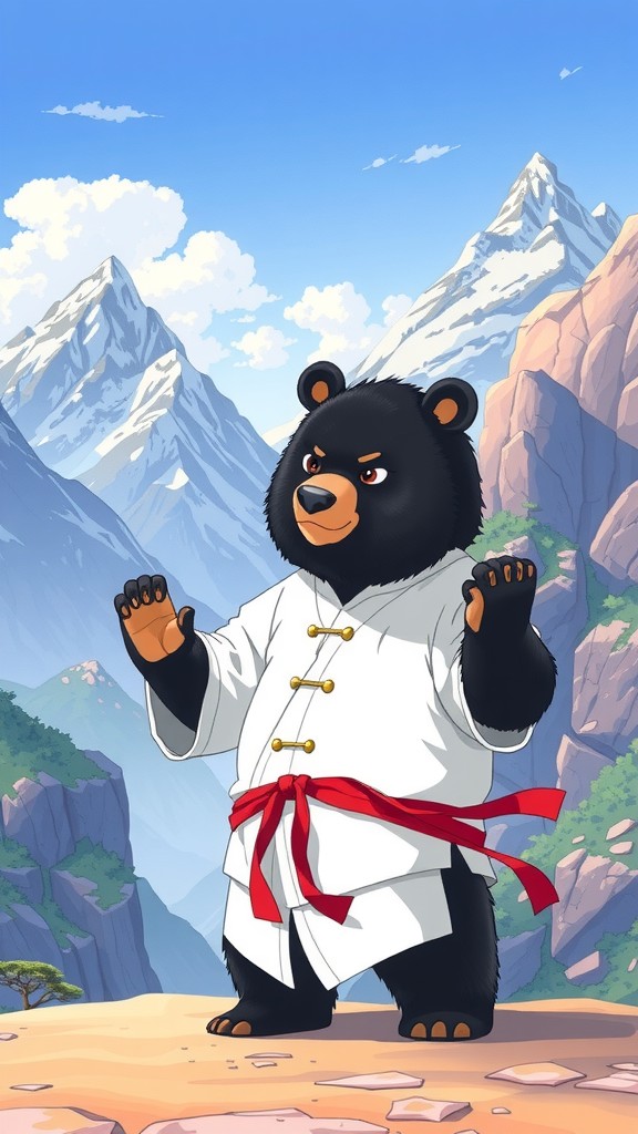Kemenangan Beruang dalam Pertarungan Kungfu
