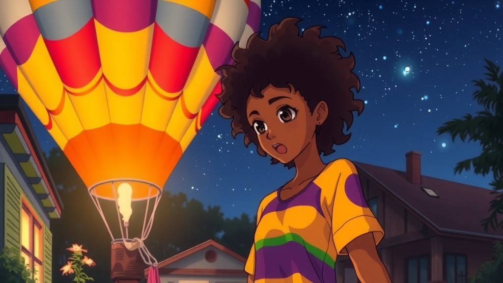 Lila's Midnight Adventure: The Balloon Ride to Dreams