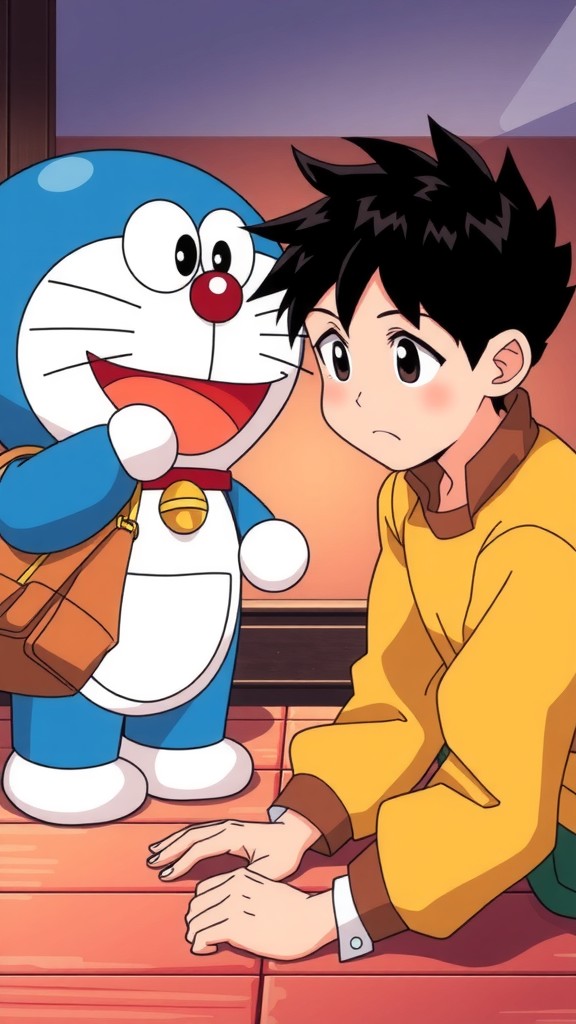 Nobita's Brainy Fish Transformation: Professor Tuna Emerges!