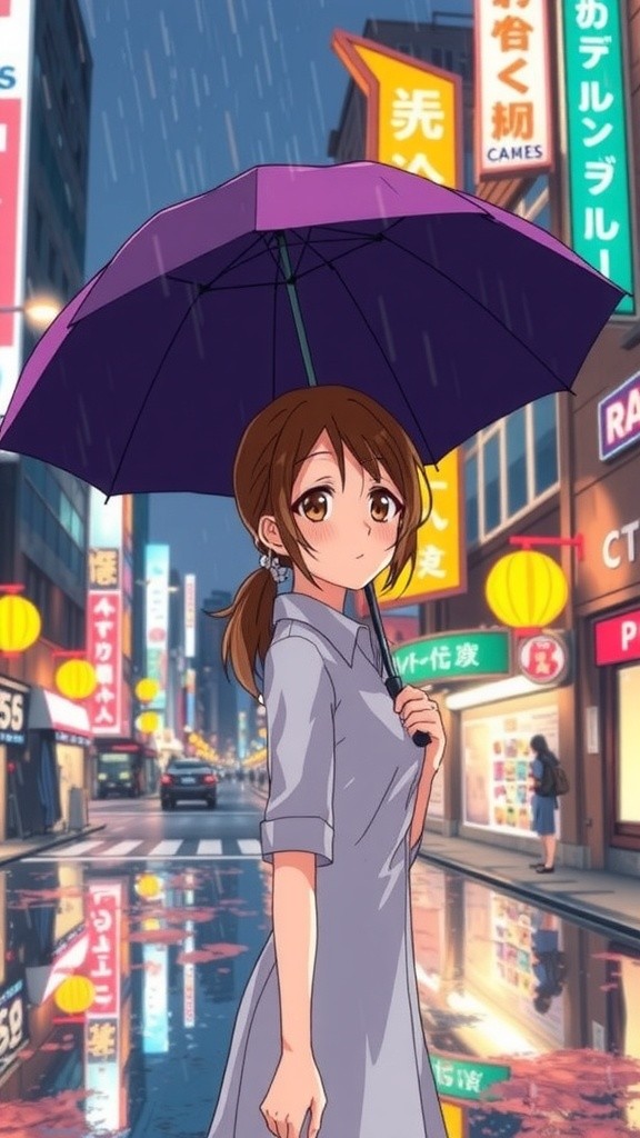 Mysterious Blossoms in the Rain