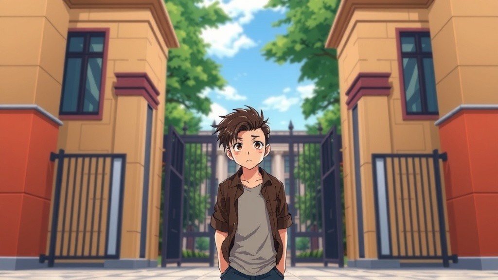 The Village Boy at the College Gate