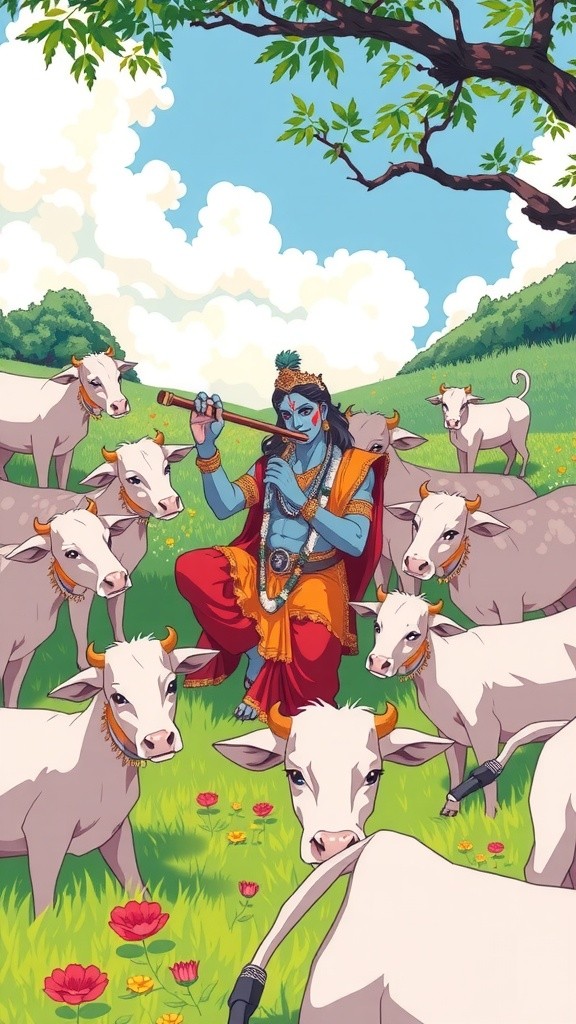 कृष्ण और गायों का शानदार डांस!