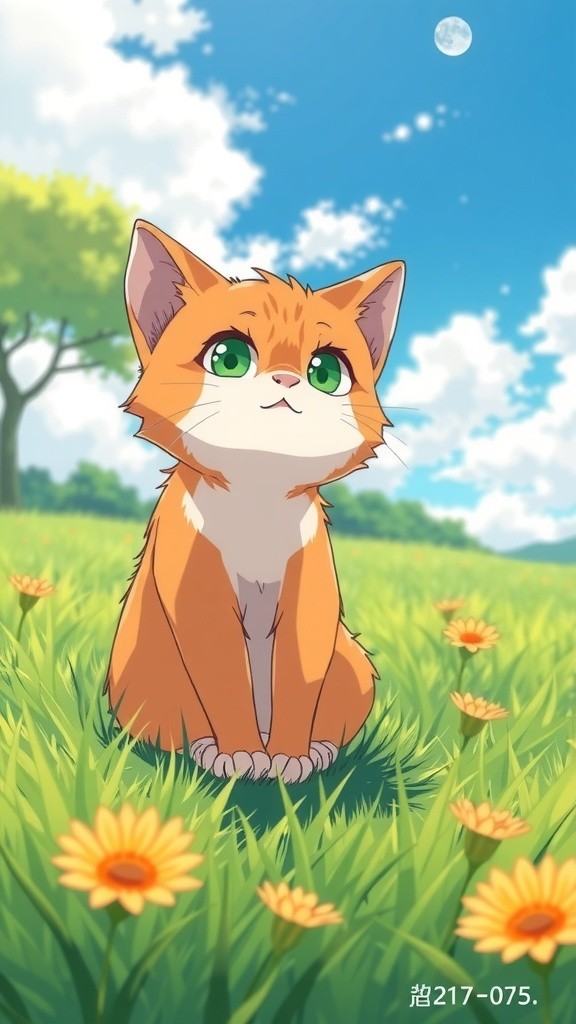 قطة وطفل وسمكة مضحكة في بركة السباحة