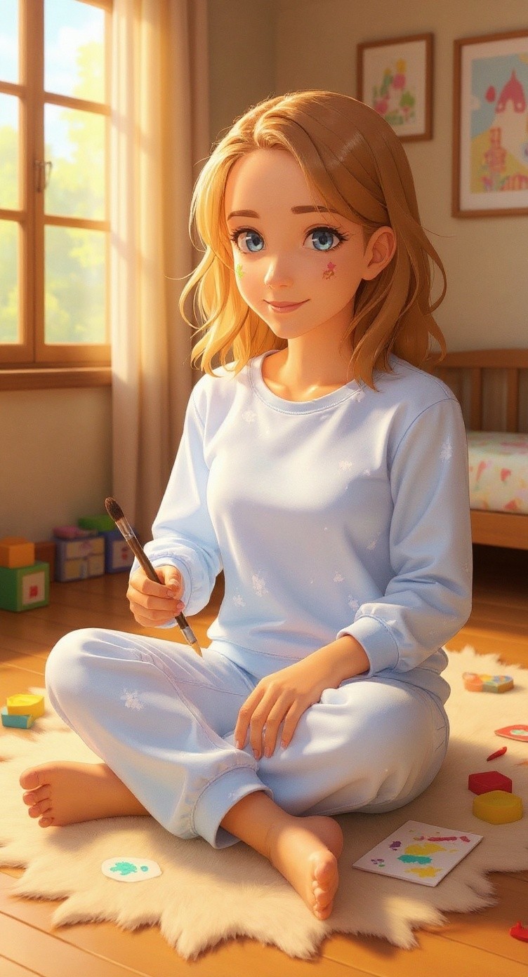 Lena's Magical Paintbrush Adventure