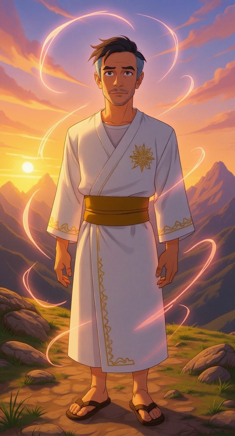 A Man of High Aura Defeats Evil