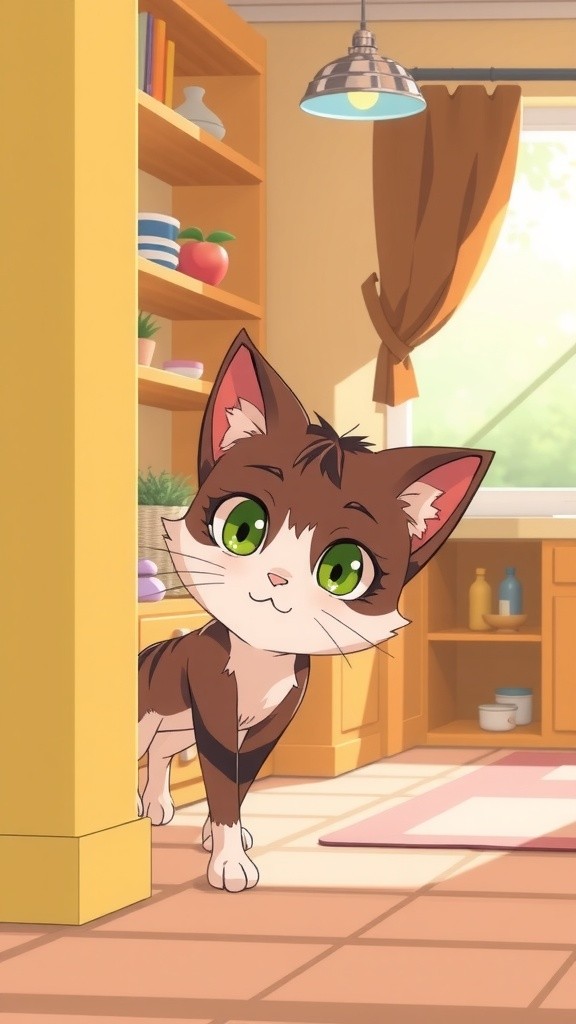 Mini the Mischievous Cat Learns to Behave with Steady Food