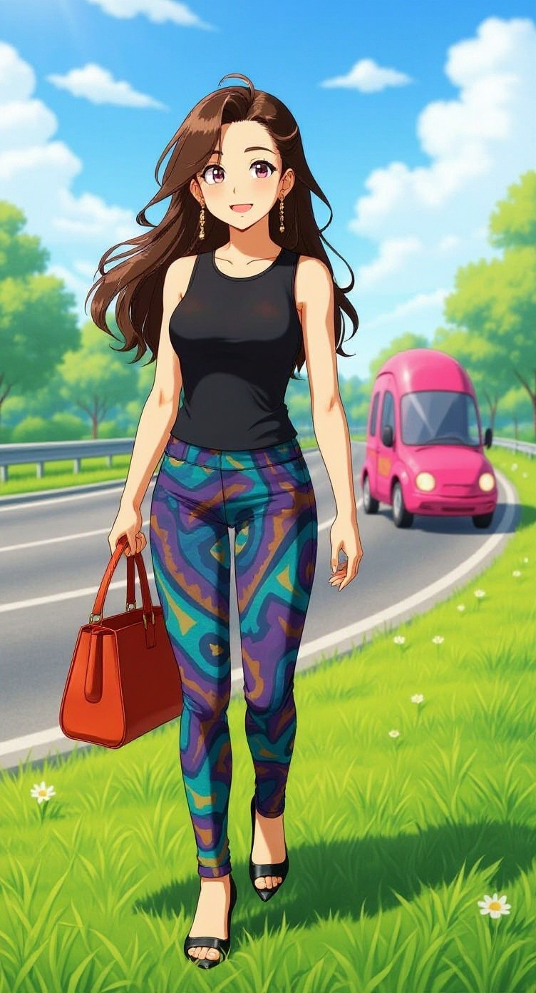 Driving in Style: The Pink High Heel Adventure