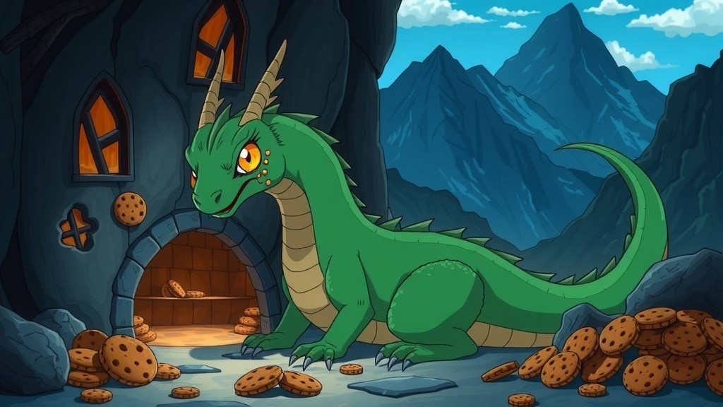 Drowsy the Cookie-Guarding Dragon