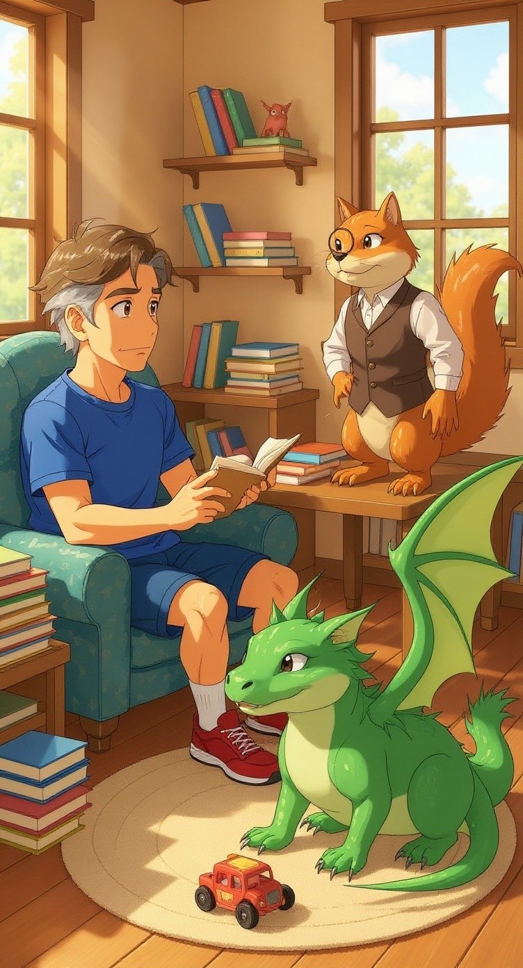 The Magical Journey of a Little Boy and His Glowing Book