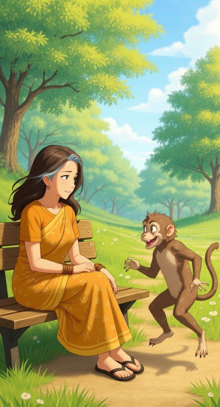 बंदर और बुढ़िया की दोस्ती