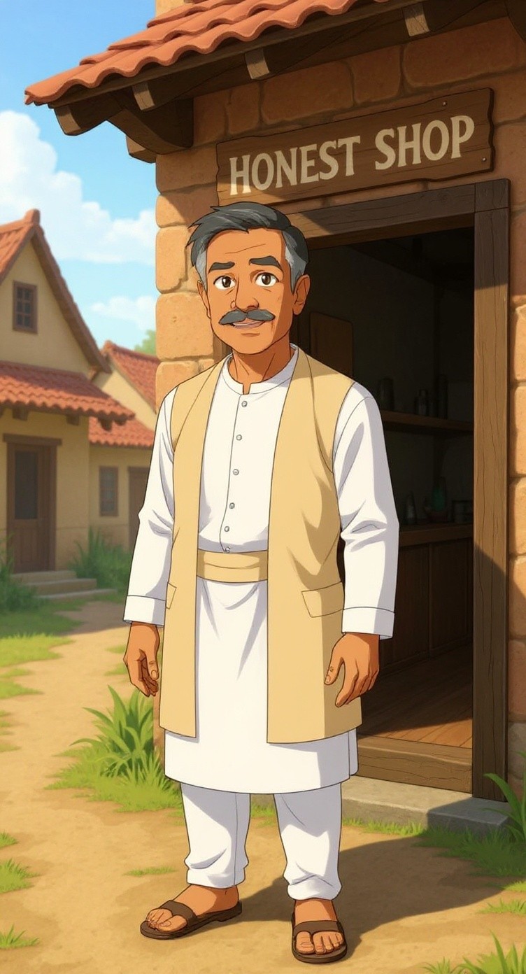 ईमानदार और बेईमान दुकानदार की कहानी