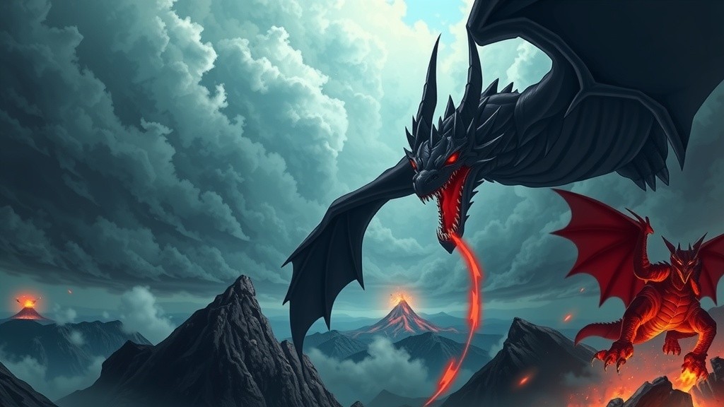 Heroes Against the Black Dragon: A Dark Fantasy Battle