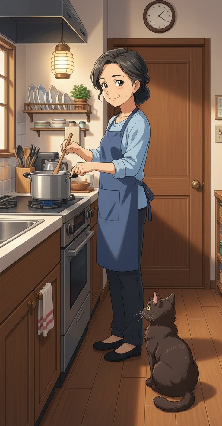 Kucing Pahlawan di Dapur
