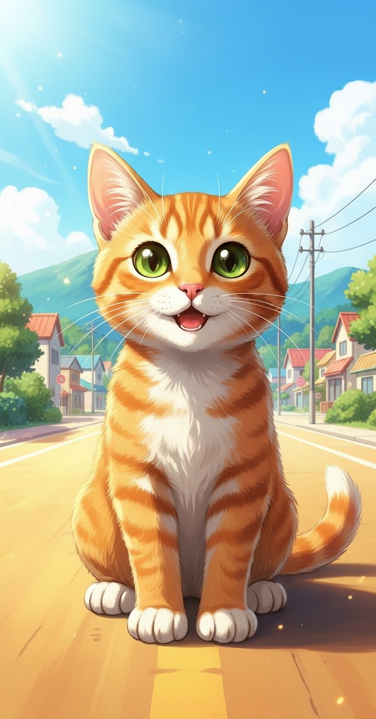 তরমুজের গাড়িতে বিড়ালের রোদ ঝলমলে যাত্রা