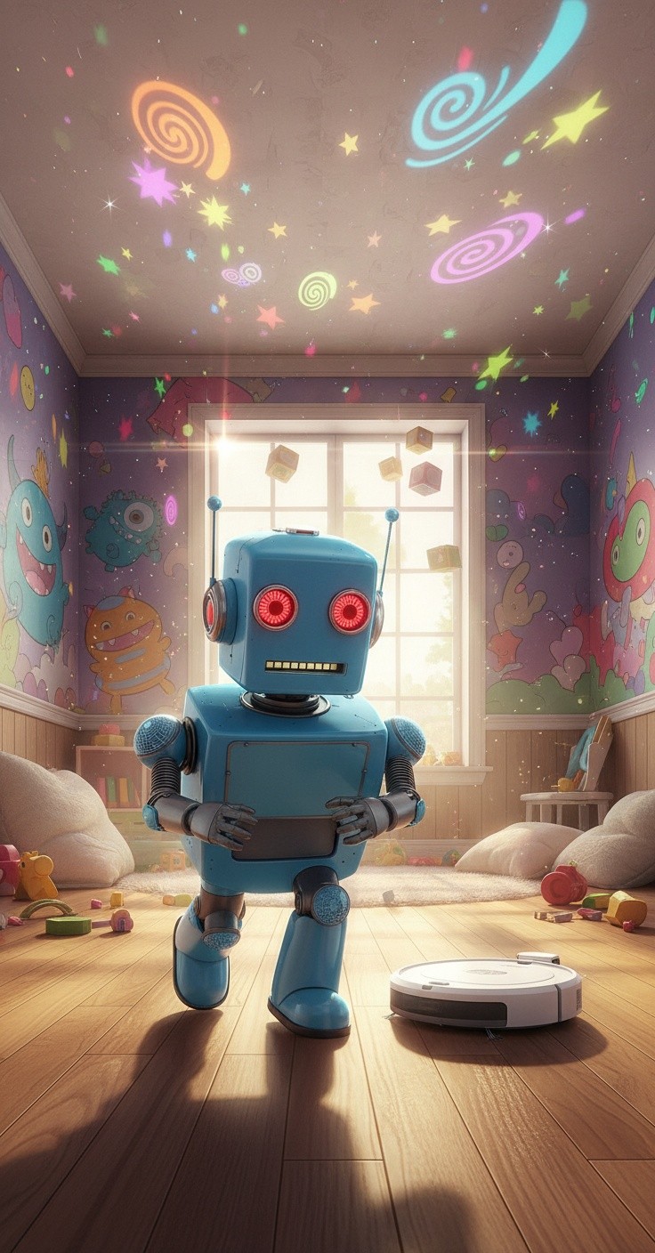 Recharge Time: A Lazy Robot's Adventure!