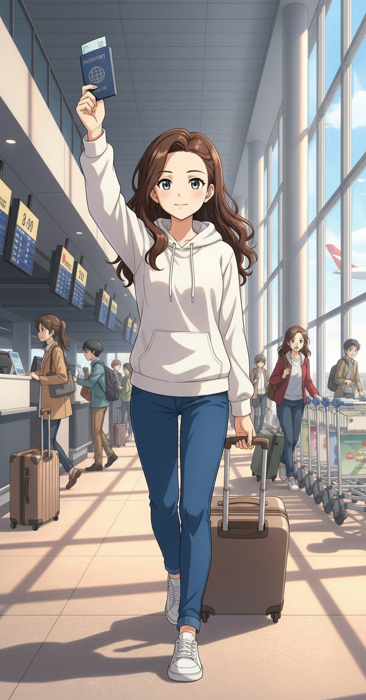 Anna's Journey Through the Airport