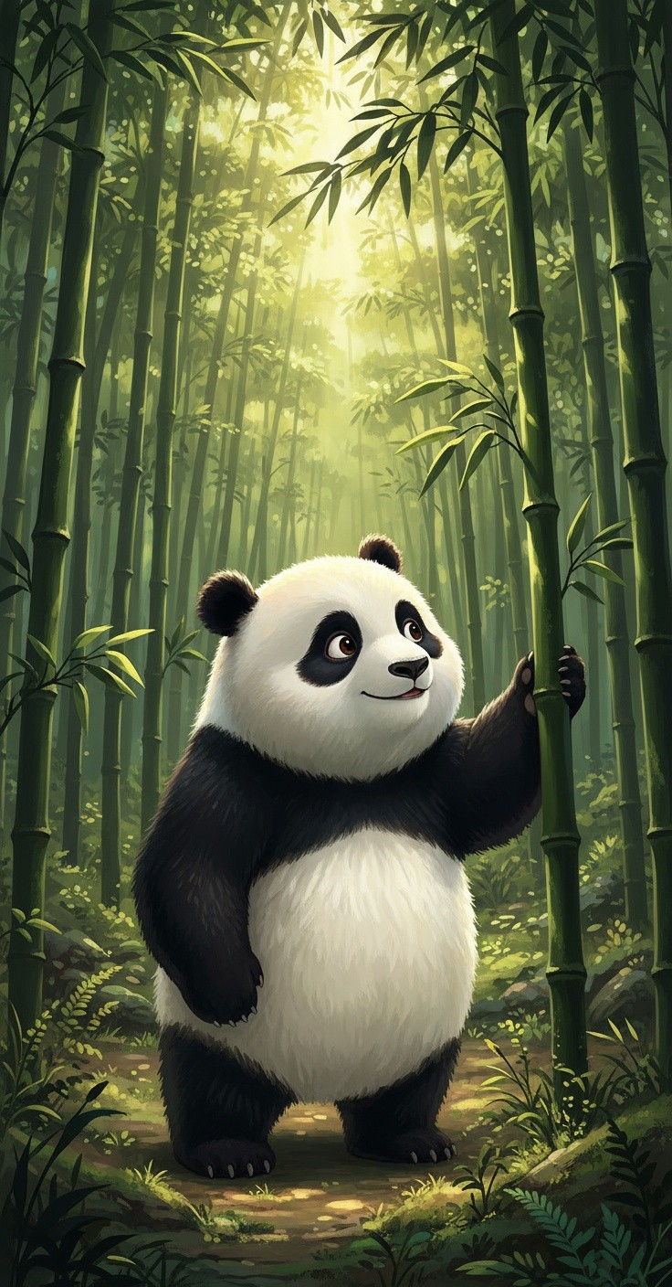Joyful Panda Dance in a Bamboo Forest