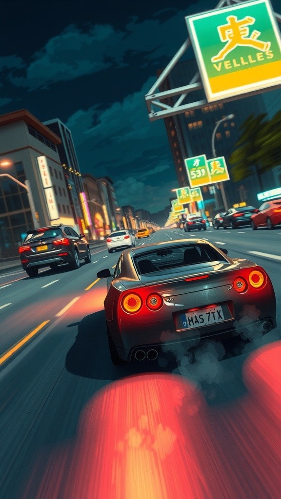 Midnight Drift: Adrenaline and Neon Lights